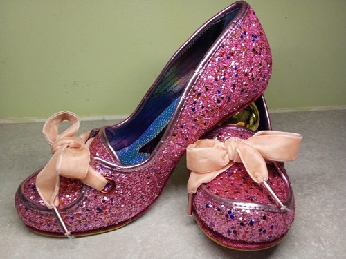 Tacones Irregular Choice talla 6 39 rosa brillo concepto - Imagen 4 de 10
