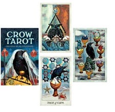 Crow Tarot Oracle Cards of Flying Through The Veil with Guidebook MJ Cullinane