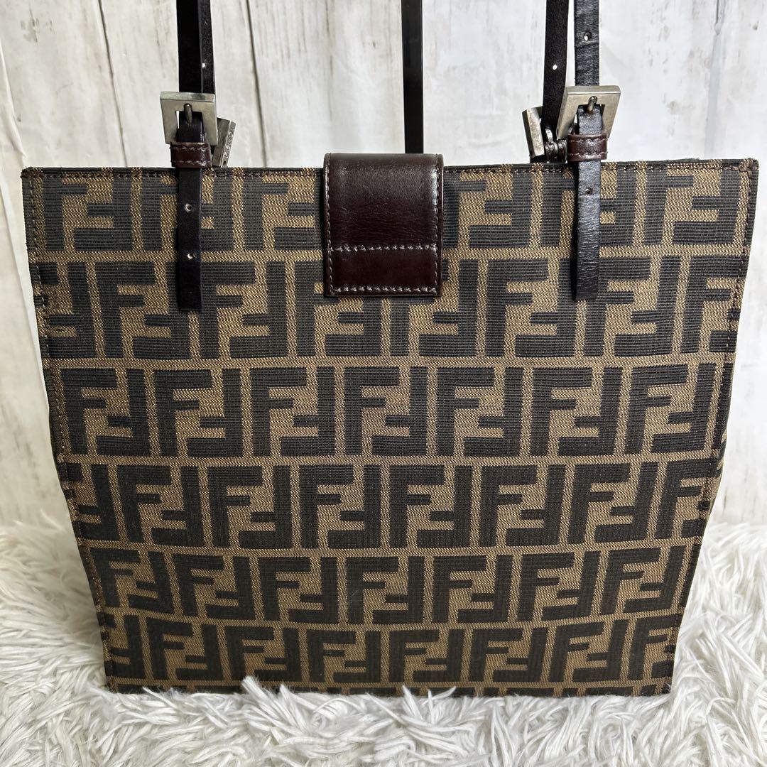 Fendi Mamma Bucket Tote Bag Shoulder Bag Leather Brown Zucca Fendi Mamma Bucket Tote Bag Shoulder Bag Leather Brown Zucca