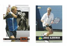 Jonas Bjorkman - 2 (Two) 2005 Ace Authentic Tennis Trading Cards