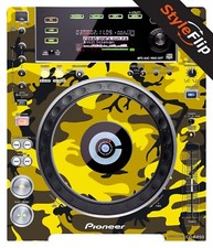 Pioneer CDJ-850 | Giallo Mimetico | Decalcomania Protettiva | Pelli StyleFlip