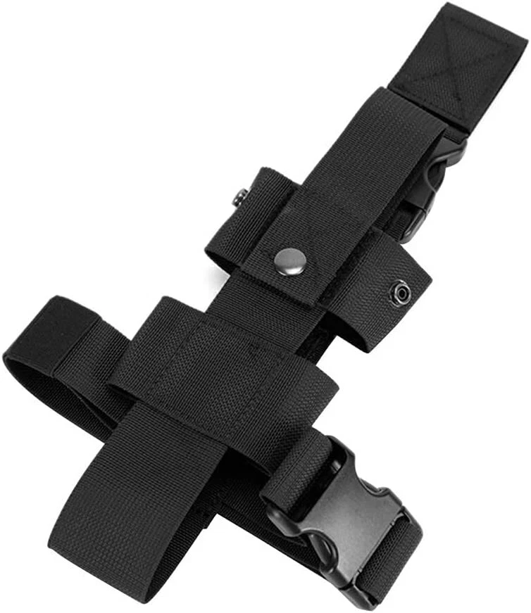 Funda táctica para botella de agua con pierna caída soporte para spray de pimienta bolsa ajustable para el muslo Foto 3 de 4