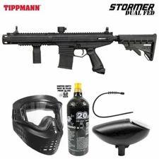 Maddog Tippmann Stormer Elite Dual Fed Bronze Paintball Gun Marker Starter Pack