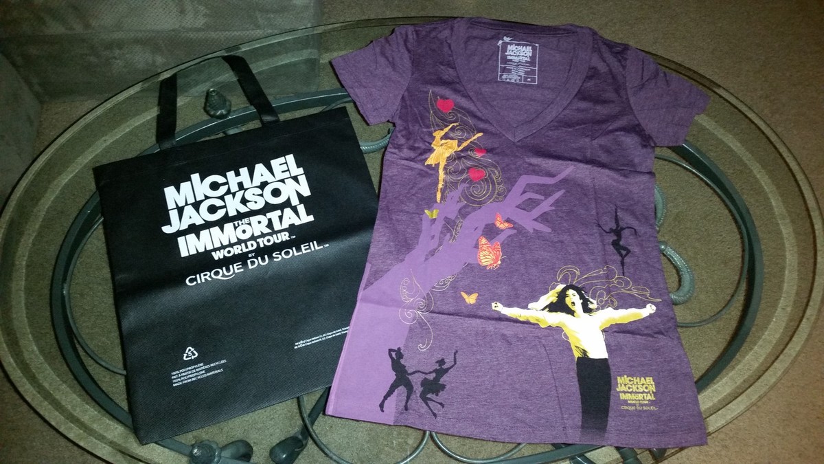 MICHAEL JACKSON IMMORTAL Tシャツ レディース Michael Jackson 2012 Immortal World Tour Women Black Cotton