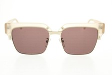 Le Specs Pseudo Alt Fit Transparent Browline Square Sunglasses Size 54/15-145 mm