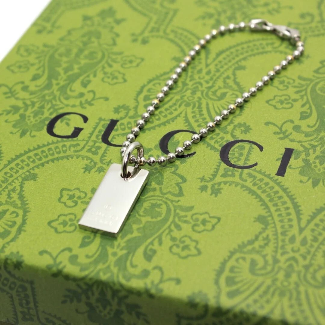 Bracciale Gucci quasi come nuovo catena sfera piastra SV925 argento senza scatola
