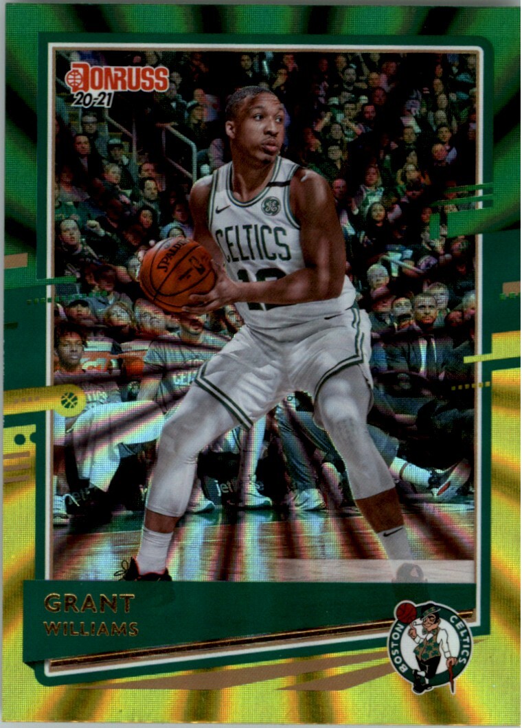 2020-21 Donruss Holo Green and Yellow Laser #72 Grant Williams Celtics *+*