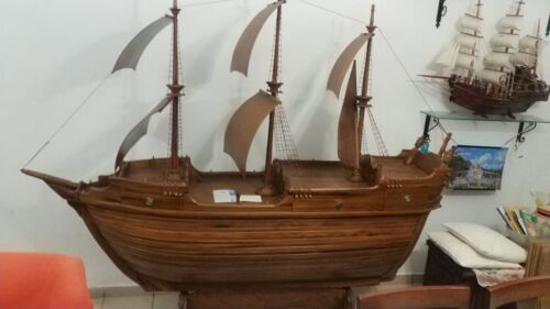 VERY LARGE WOODEN BOAT SHAPED FURNITURE BAR - MESTRE/TREVISO-
