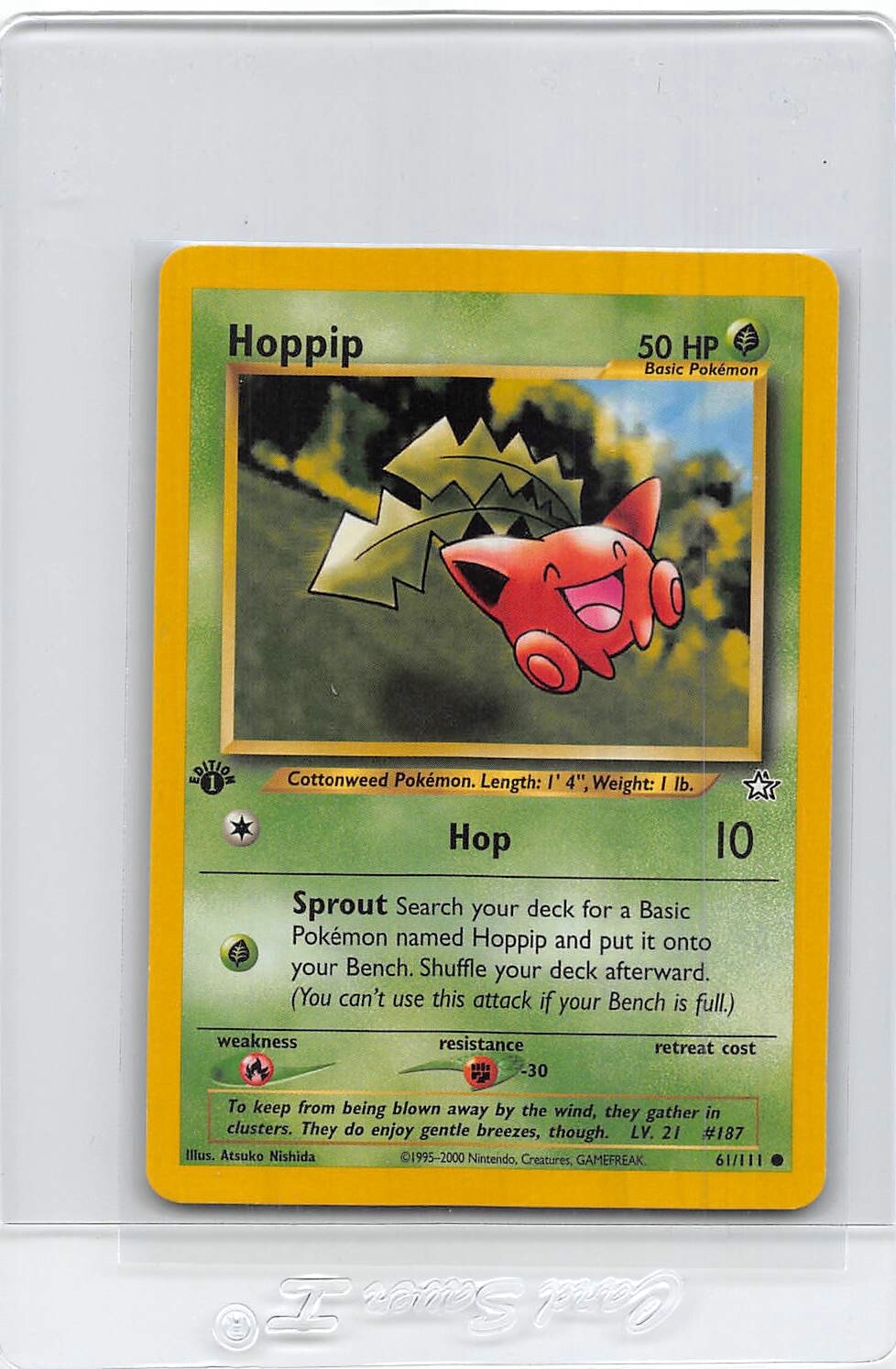 HOPPIP 61/111 - 1ST EDITION - Neo Genesis - VINTAGE WOTC Pokemon Card - NM