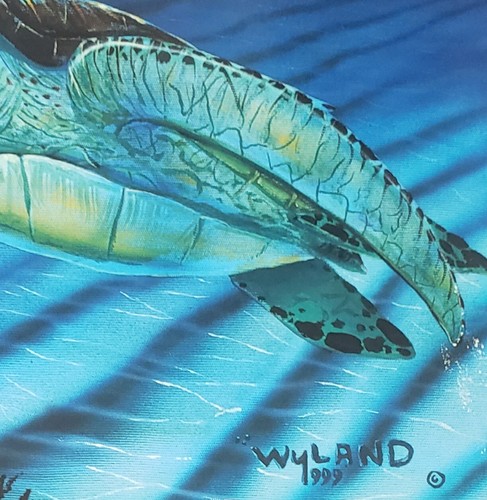 WYLAND Galleries the ocean lives In all of us In the company of dolphins poster - Picture 6 of 11