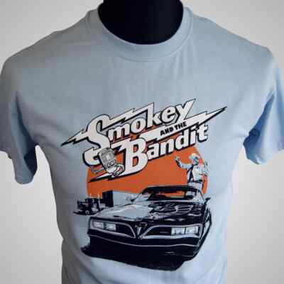Smokey and the Bandit T-Shirt Retro Trans Am Film Truck Burt Reynolds hellblau