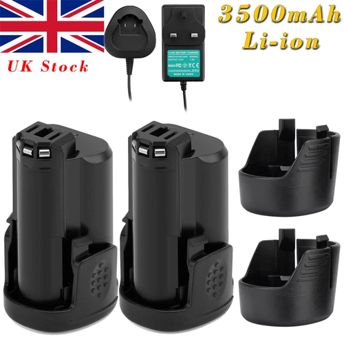 2X Battery/Charger For Bosch 3.5AH 10.8V/12V Li-ion PMF GDR GSA GSR 10.8 BAT411