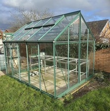 RHINO 8ft x 10ft Toughened Glass Aluminium Greenhouse