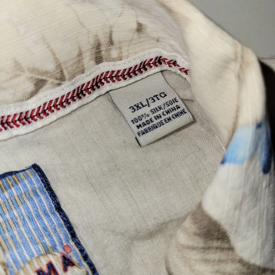 Tommy Bahama Baseball 100% Silk Button Up Men's Size 3XL Chicago Cubs MLB - image 4 of 4