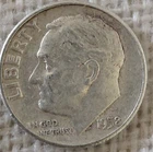 1958 P Roosevelt Dime US 10 Cent U.S America SILVER UNITED STATES 10c