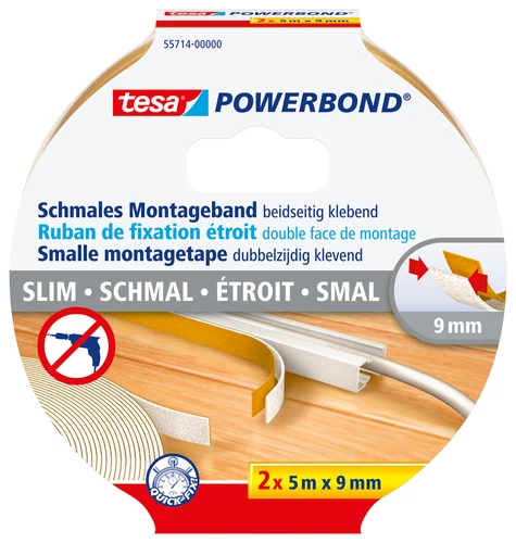 tesa Klebeband doppelseitiges Montageband extra stark schmal Montageklebeband