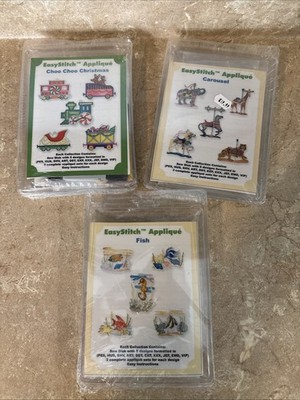 NEW Dalco Easy Stitch Applique 5x7  Embroidery Kits New Christmas Carousel Fish