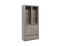 Vitrinenschrank Buffetschrank KüChenanrichte Vtrine Schublade Glas-Regale
