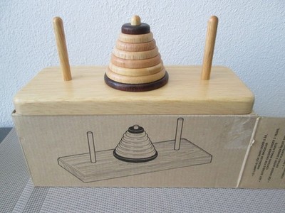 Ikea Turm von Hanoi Denkspiel Logikspiel Stapelspiel Holzspiel Holz 8 Scheiben