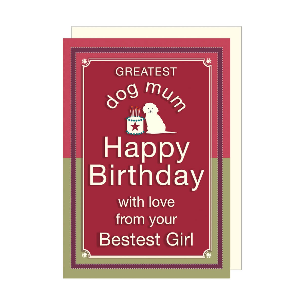Greatest Dog Mum Happy Birthday Card