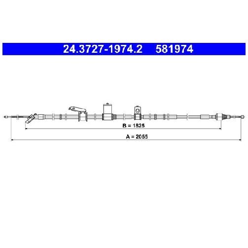 Handbremsseil Hinten Links FüR Toyota Land J12 3.0 4.0 02 Bis 10 ATE Neu Teil-image