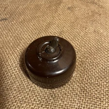 Vintage GEC Vitreous 1 Gang 1 Way Bakelite & Ceramic Toggle Light Switch