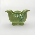 Vtg 20-30’s Weller Pottery Matte Green Lily Of The Valley Art Deco Ceramic Vase