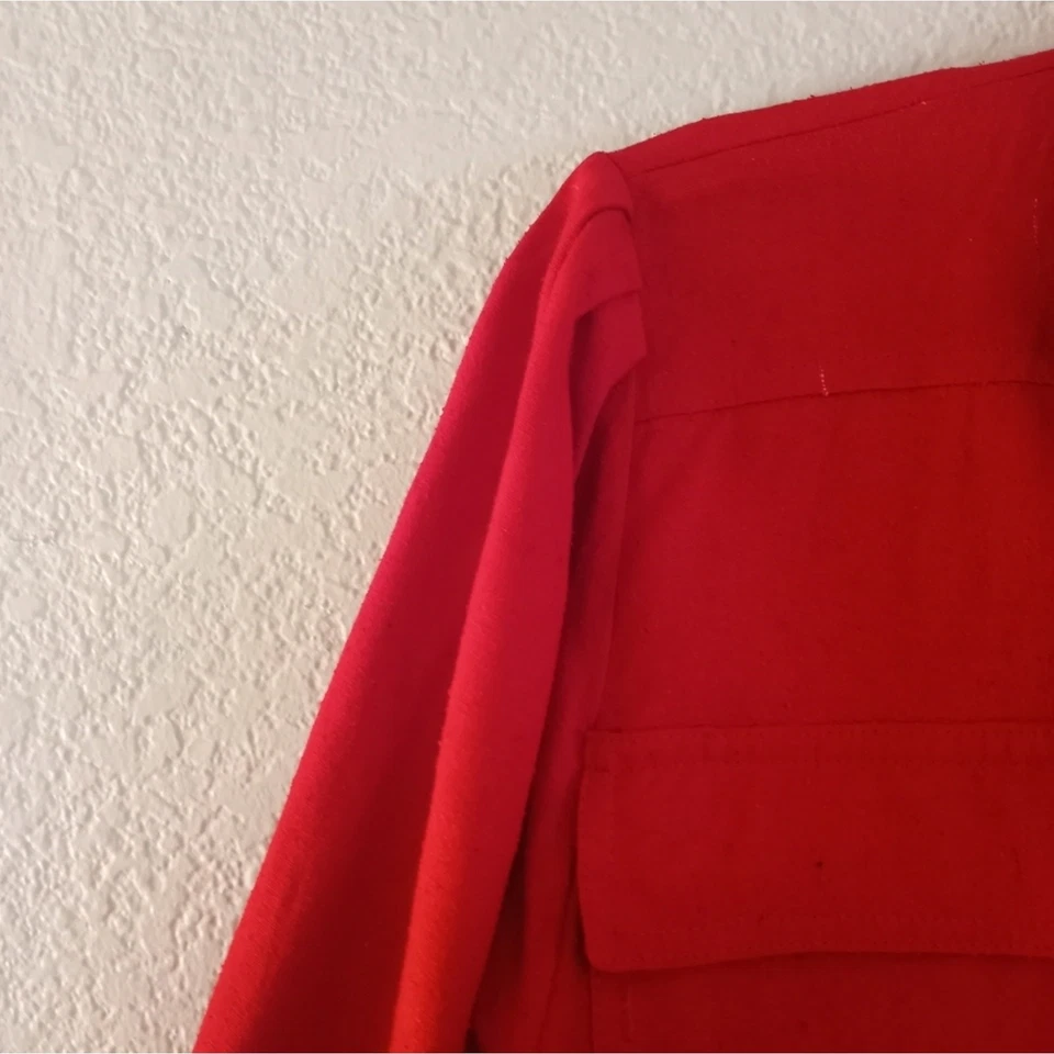 Vestido camisero vintage Georgiou hecho en Chipre seda manga abullonada años 80 cuello preppy Foto 4 de 4