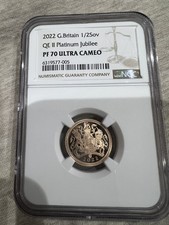 2022 Queen Elizabeth II Platinum Jubilee Proof Gold Half Sovereign PF70 NGC