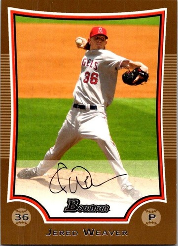2009 Bowman #156 Jered Weaver Gold 11DD