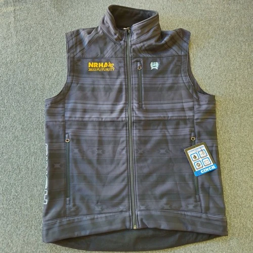 New Cinch Storm Defense Softshell Vest Black NRHA 2022 Futurity Southwest Mens L - product listing photo