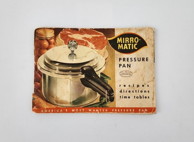 #ad #ad MIRRO MATIC PRESSURE PAN RECIPES Directions and Timetables 1958 PB Booklet $11.99