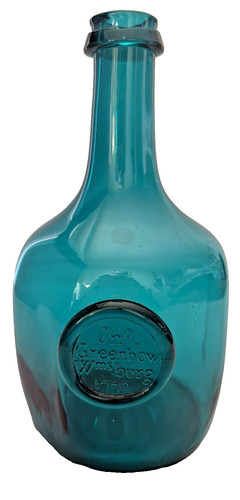 Vintage Blenko Teal Blue Jno Greenhow Williamsburg 1770 Reproduction Decanter