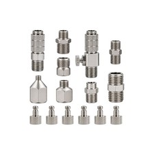 15 Pieces Airbrush Adapter Kit Including Quick Disconnect Connectors Fitting Set