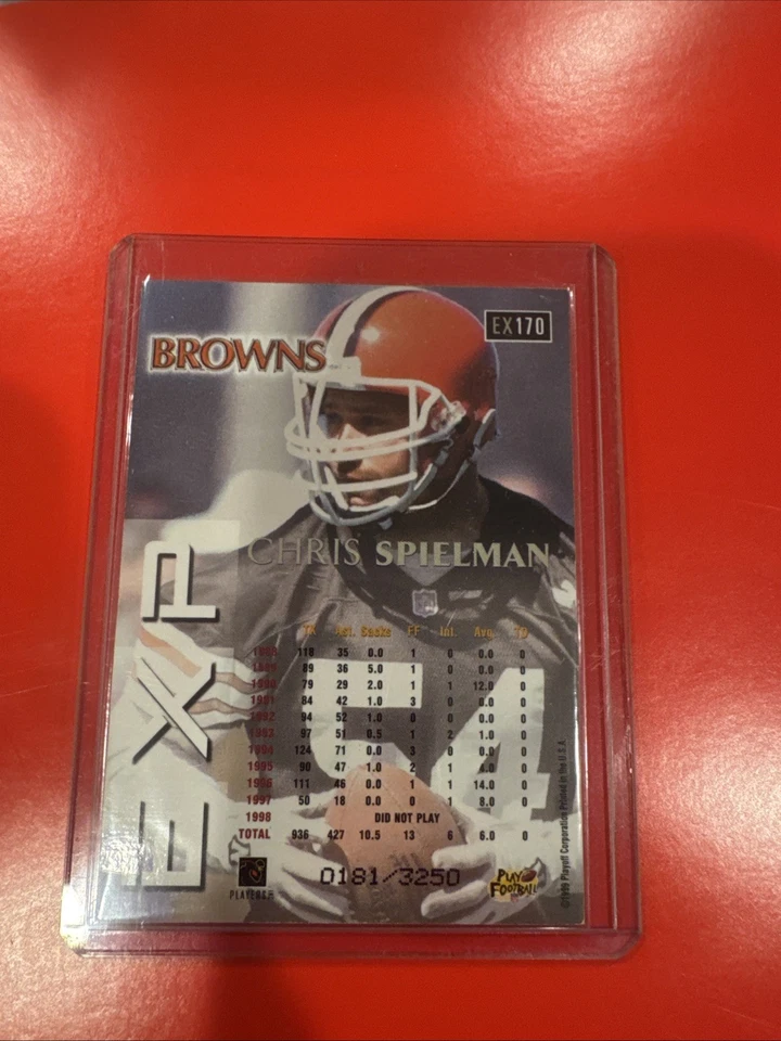 1999 Playoff Prestige EXP - Chris Spielman #EX170 Reflections Silver /3250 - Image 2 of 3