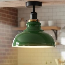 11.4 inch Farmhouse Semi Flush Mount Ceiling Light Industrial Curvy Lighting