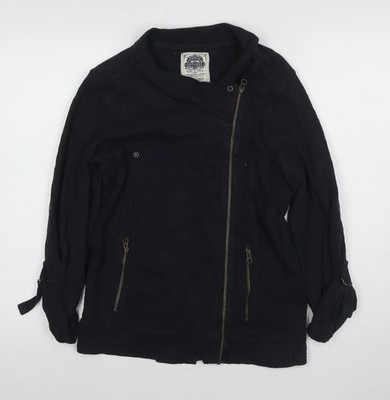 Schwarze Motorradjacke Damen UK-Größe 12 von Next