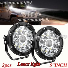 Pair Laser 5 Led Work Lights Offroad Driving White Fog Lamps Fit Jeep Wrangler Pair Laser 5 Led Work Lights Offroad Driving White Fog Lamps Fit Jeep Wrangler