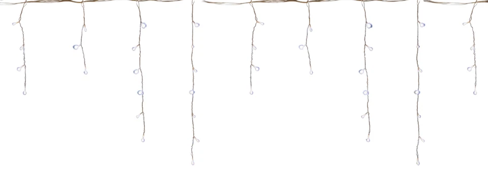 GIOCOPLAST Tenda Luminosa 64 LED 3 mt Timer Esterno IP44 Cavo Trasparente Luci Natale