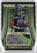 2019 Obsidian Rookie Eruption Relics Electric Etch Green 10/25 DK Metcalf 0t07