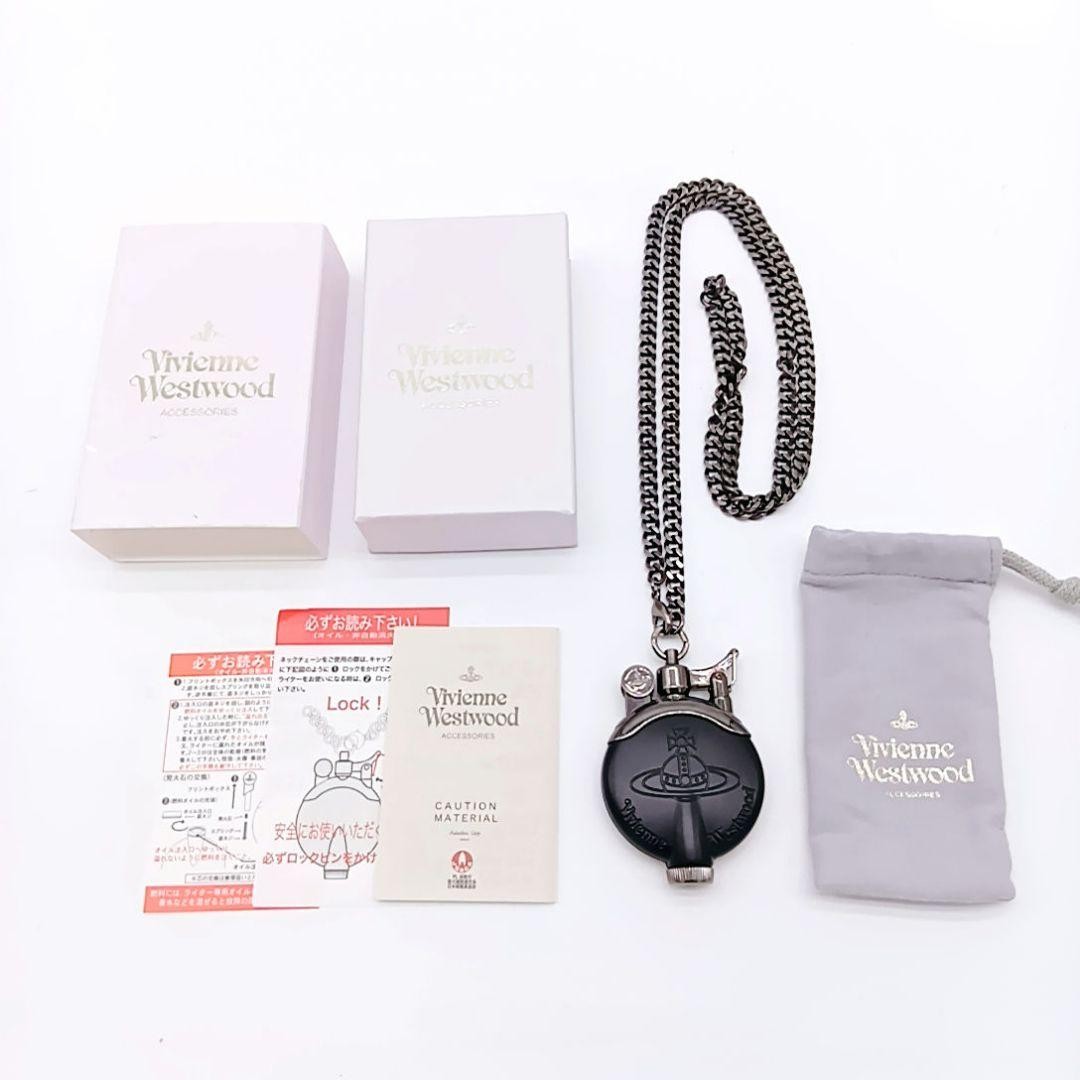 アクセサリー vivienne westwood chain oil lighter Vivienne Westwood Oil lighter with chain Matte Black with