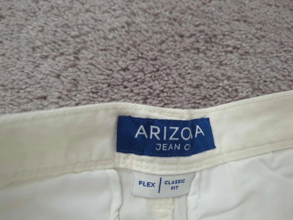 Pantalones Cortos Arizona Jean Co Para Hombre 29 Marfil Entrepierna: 10" Flex Ajuste Clásico Elastizados Nuevos con Etiquetas Foto 4 de 4