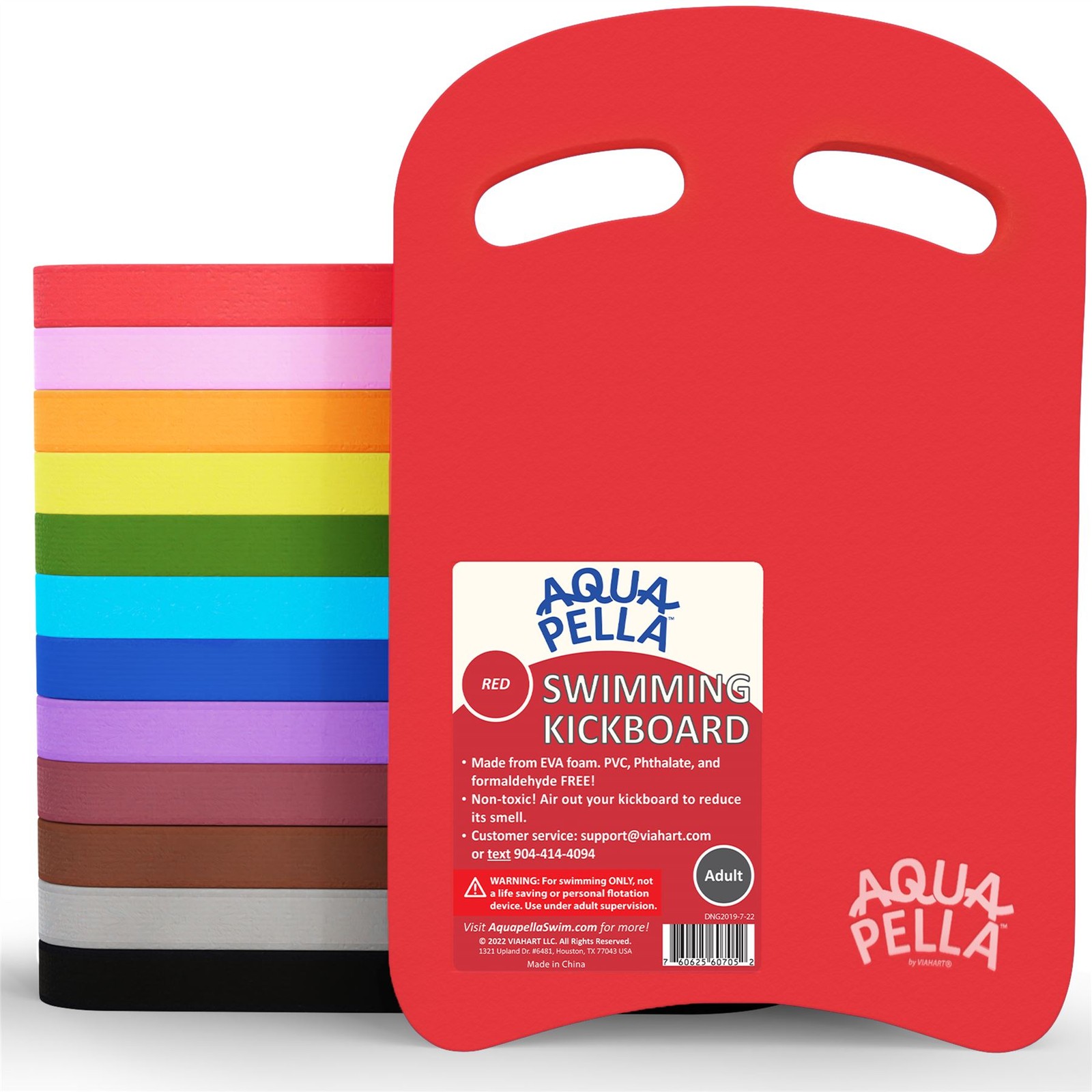 VIAHART Aquapella Red Adult Swimming Kickboard