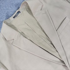LL Bean Mens 50 Reg Tan Wool 2-Button Blazer Sport Coat Khaki DKUH2
