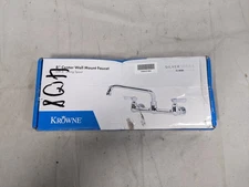 Krowne 8" Center Wall Mount Faucet Silver Series 12-8080L