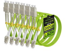 6 Pack LC to SC Fiber Optical Jumper Patch Cable 3M OM5 Multimode 1/10/40/100Gbs