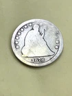 1878 Seated Liberty Quarter 25C Silver U.S. Coin Worn TOUGH DATE