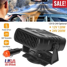 12V Portable Electric Car Heater Fast Heating Fan Defogger Defroster Demister