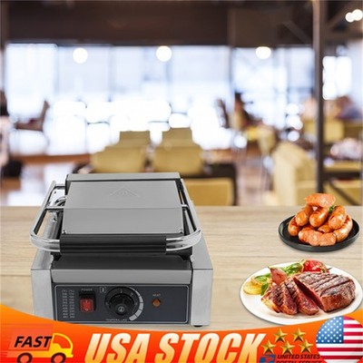 Commercial Panini Press Grill Electric Sandwich Maker Griddle Plate 8''x9'' 1800W