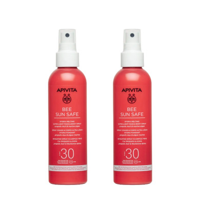 2x APIVITA Bee Sun Safe SPF30 Hydra Melting Spray 200ml, Aloe & Hyaluronic,FEDEX